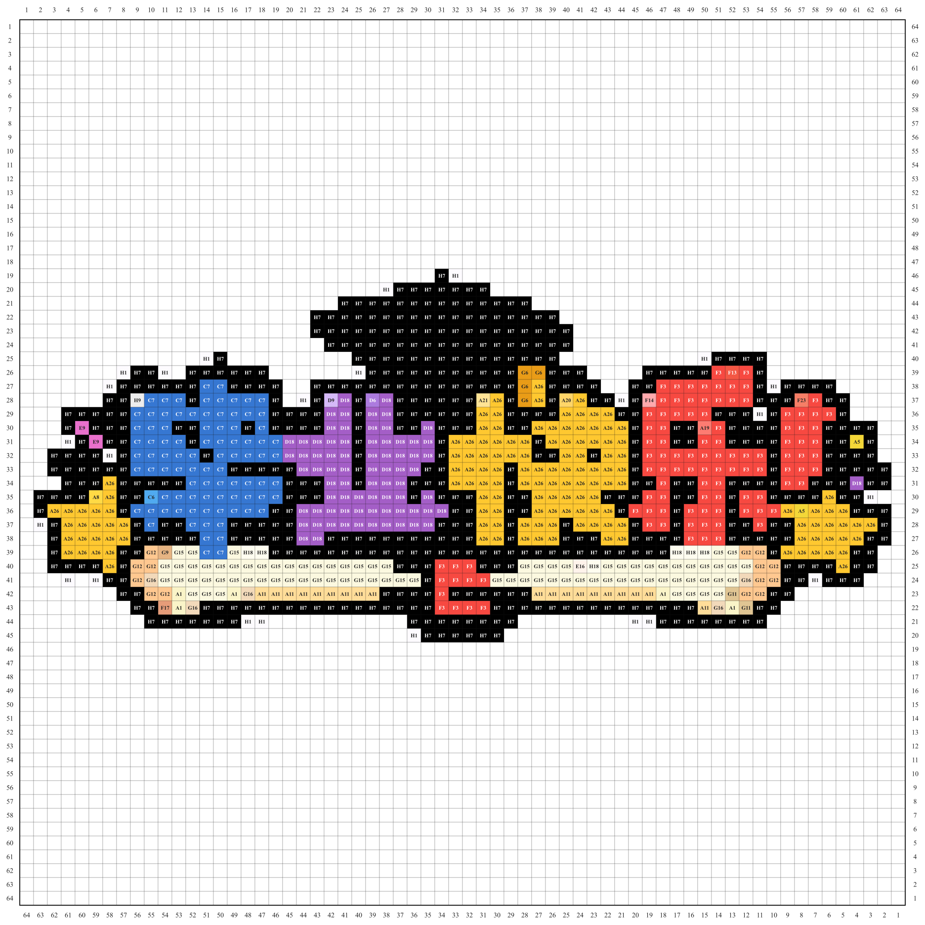 毕业快乐拼豆图纸