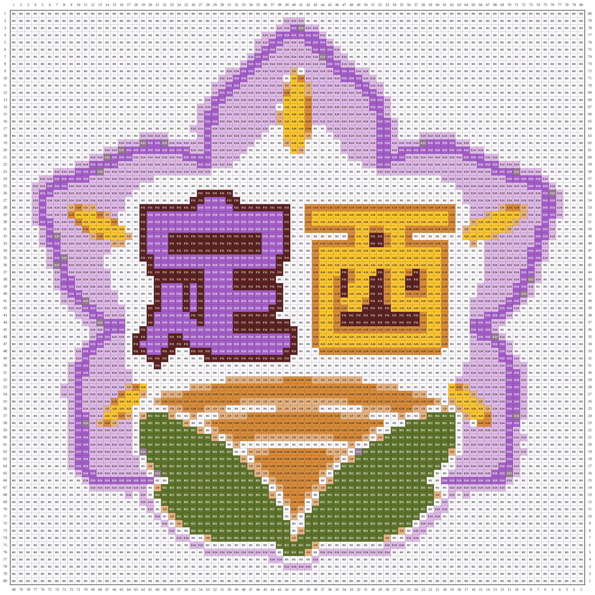 定西城市打卡牌拼豆图纸