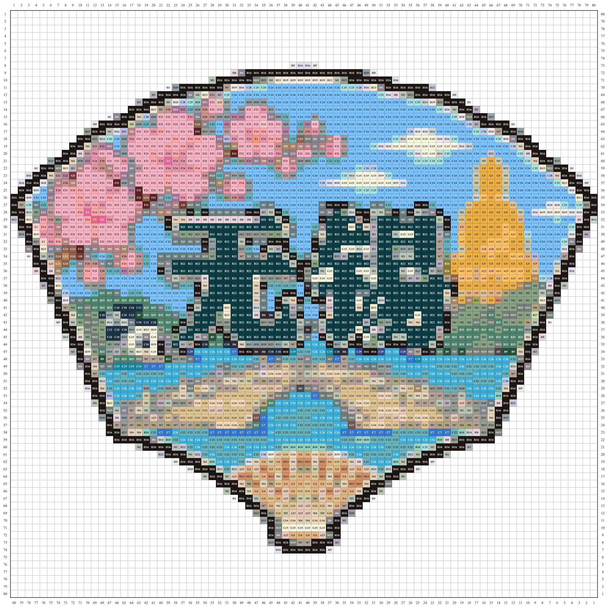 无锡城市打卡牌拼豆图纸