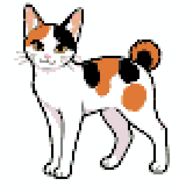 日本短尾猫拼豆图纸